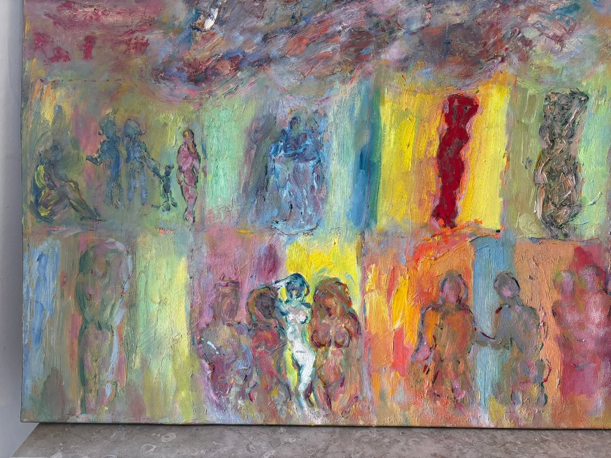 Composition figurative signée Koskas (1926-2013)-photo-3