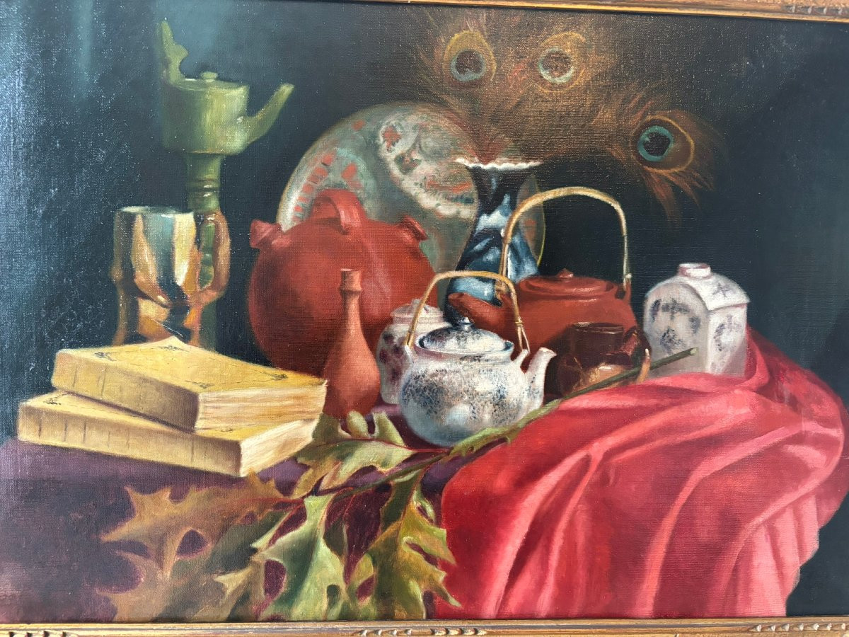 Still Life Signed 19th Century-photo-3