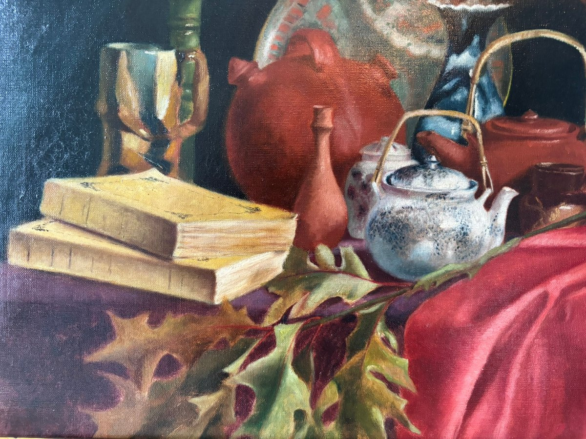 Still Life Signed 19th Century-photo-5