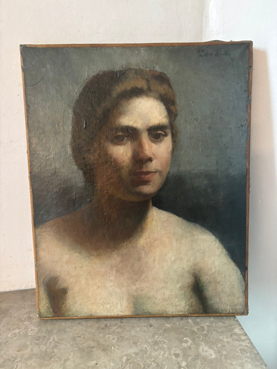 Portrait Of A Woman Signed Leon Kelly (1901-1982)-photo-1