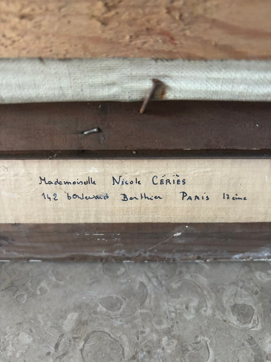 Nature morte signée Nicole Ceries de 1957-photo-7