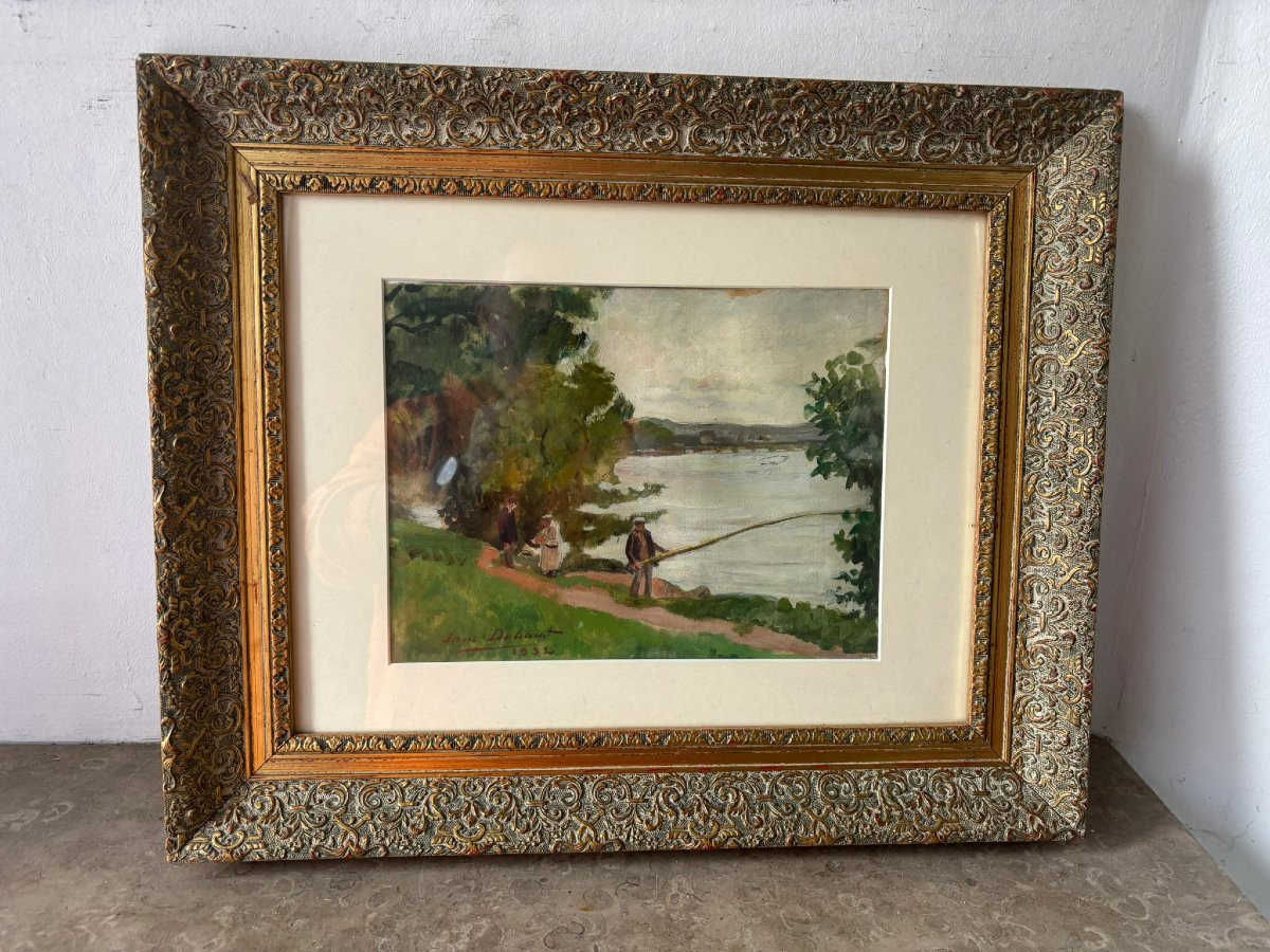 Pêche à la rivière signée Jane Dubaut-photo-1