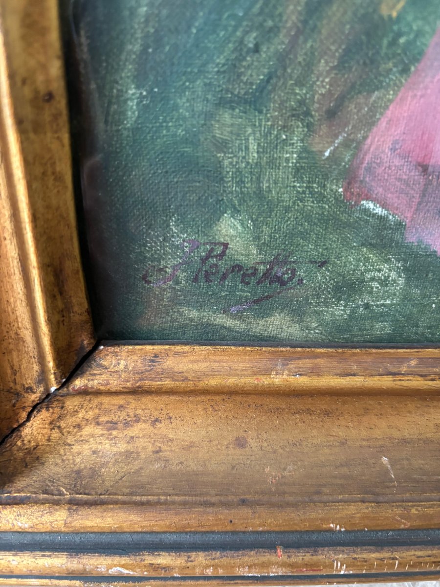 Portrait de femme signé Peretto-photo-5