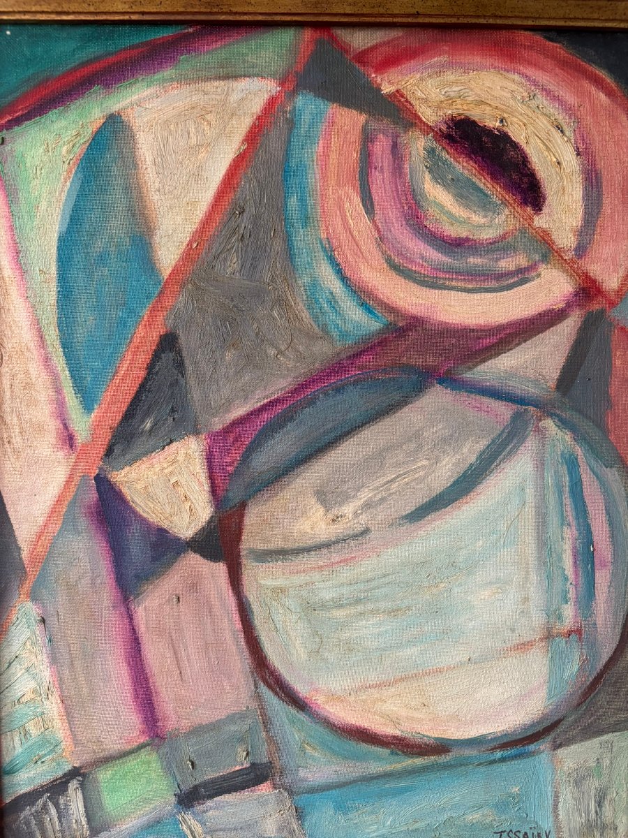 Composition abstraite signée Issaiev -photo-3