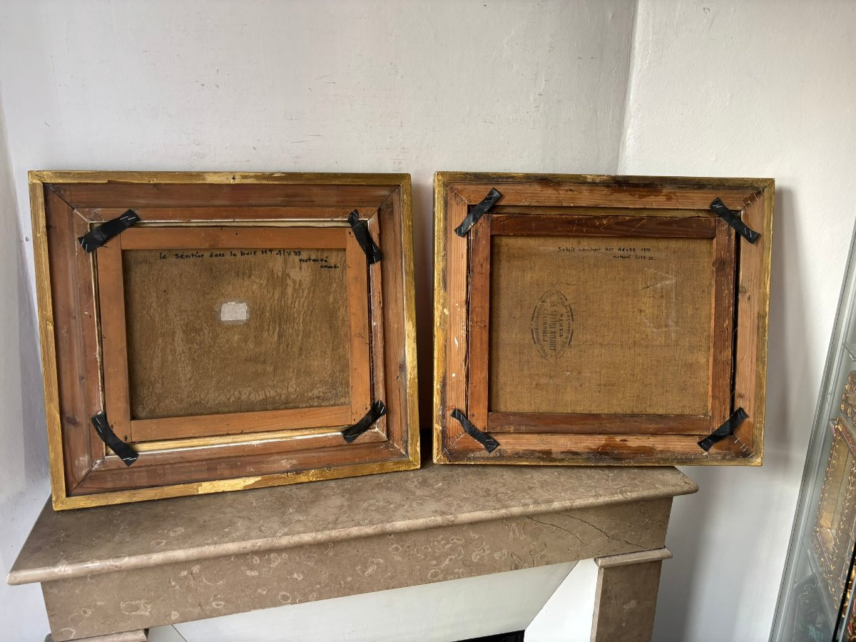 Sunset Landscape, Signed 1918-photo-4