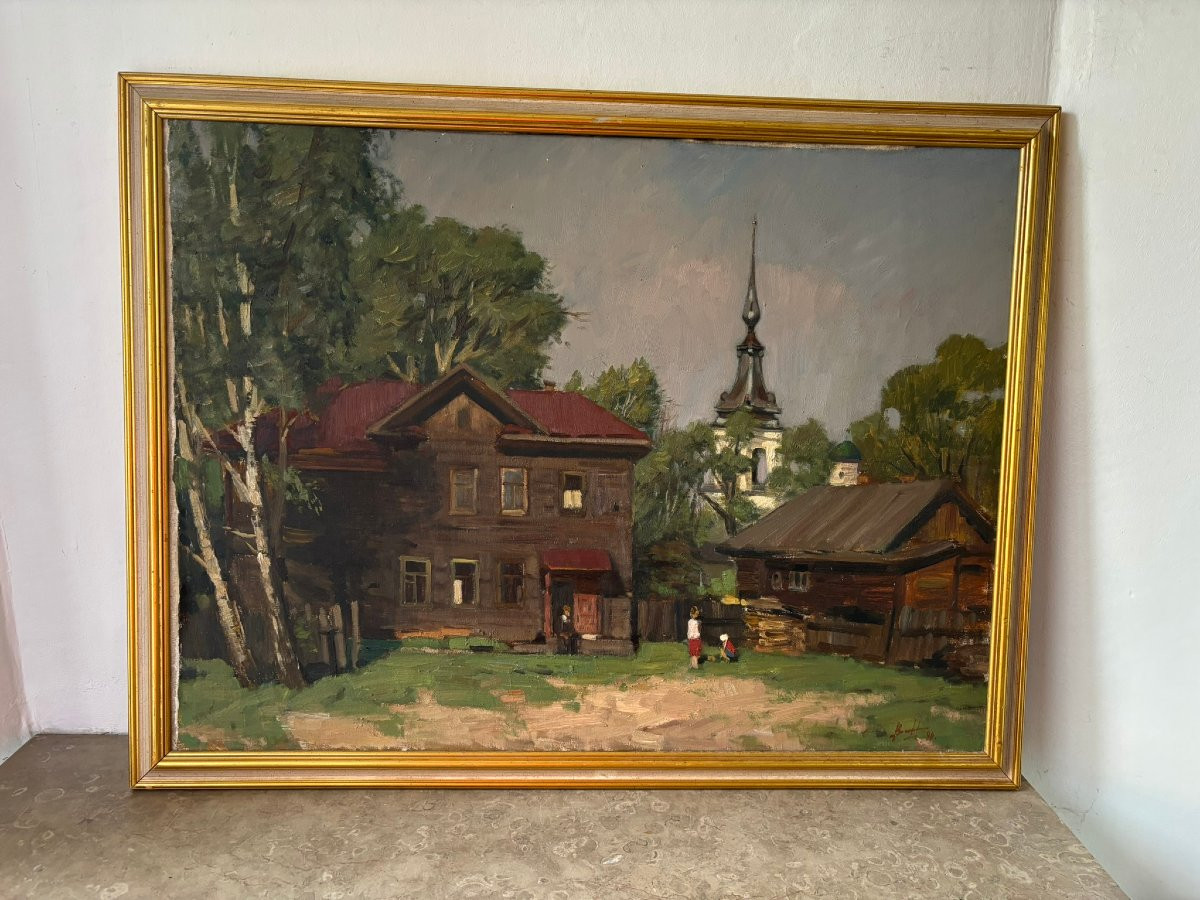 Dacha Signed Volkov, Russian School-photo-1