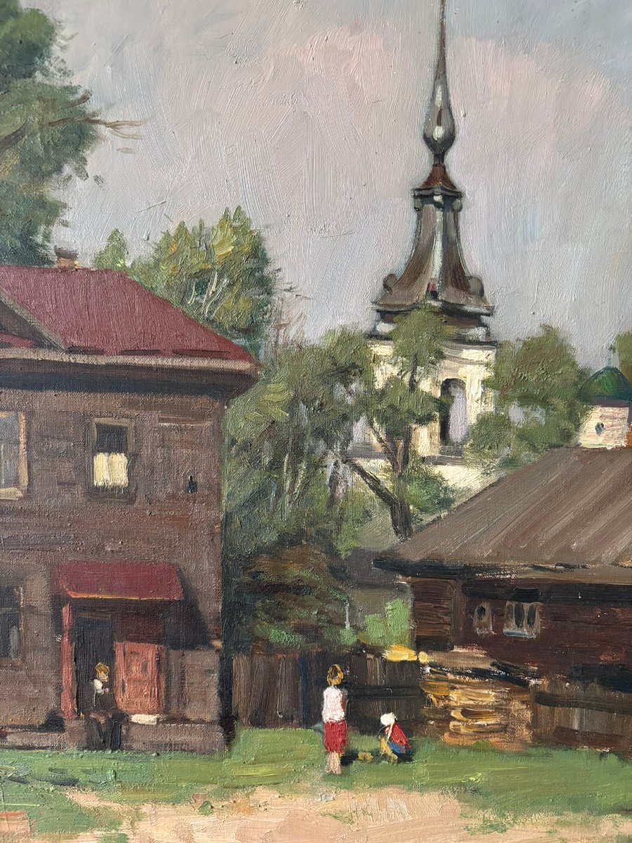 Dacha Signed Volkov, Russian School-photo-3