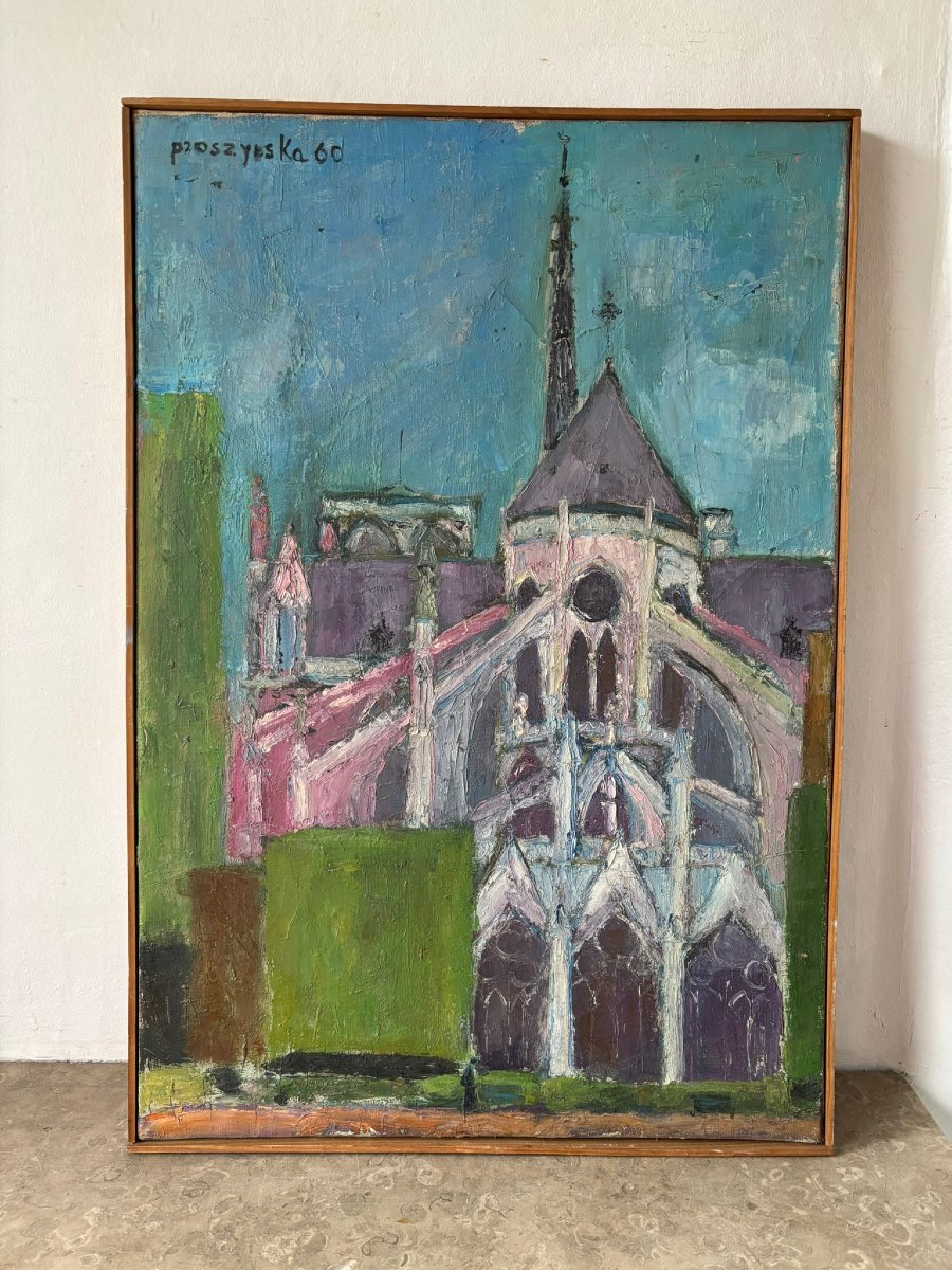 Notre Dame de Paris signé Proszynska daté de 1960-photo-2