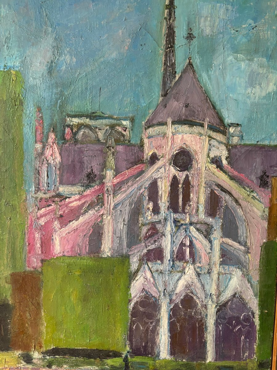 Notre Dame de Paris signé Proszynska daté de 1960-photo-3