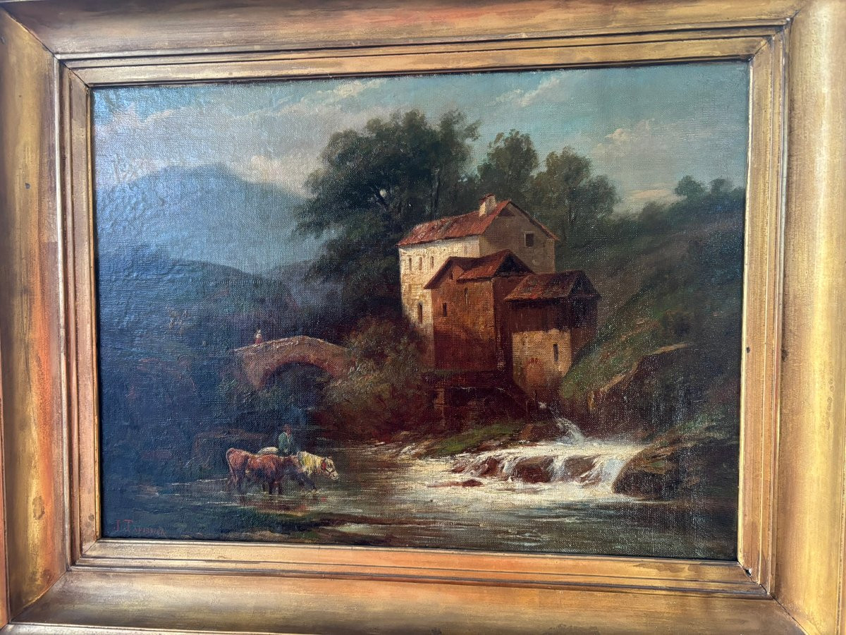 Landscape Signed By A 19th-century Tapestry Artist-photo-3