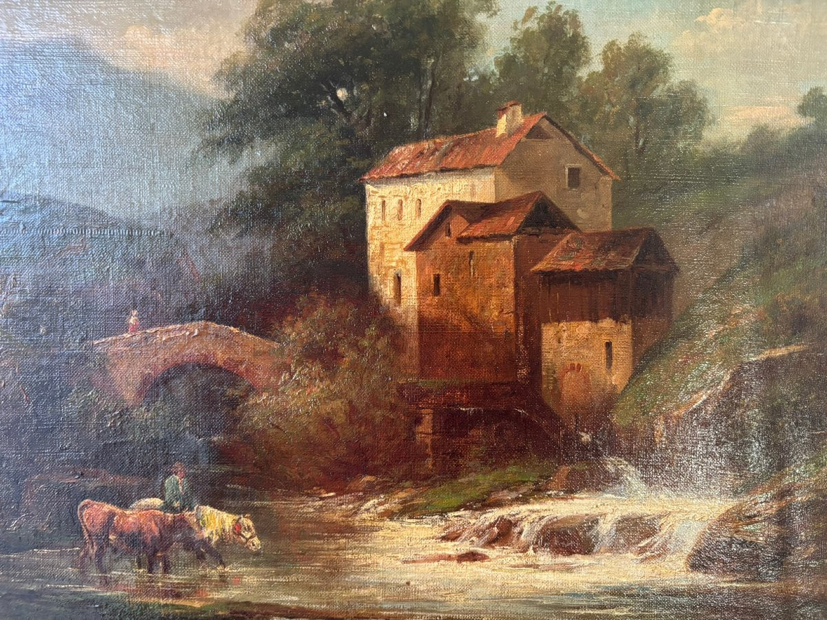 Landscape Signed By A 19th-century Tapestry Artist-photo-4