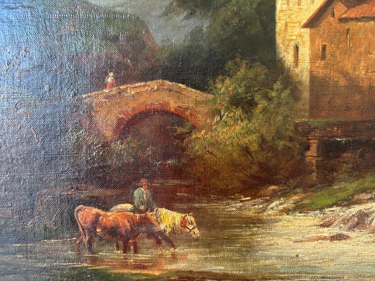 Landscape Signed By A 19th-century Tapestry Artist-photo-4
