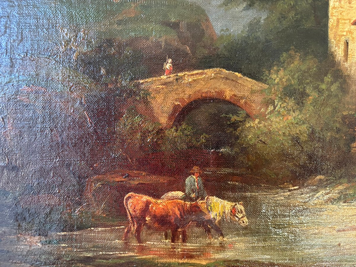 Landscape Signed By A 19th-century Tapestry Artist-photo-5