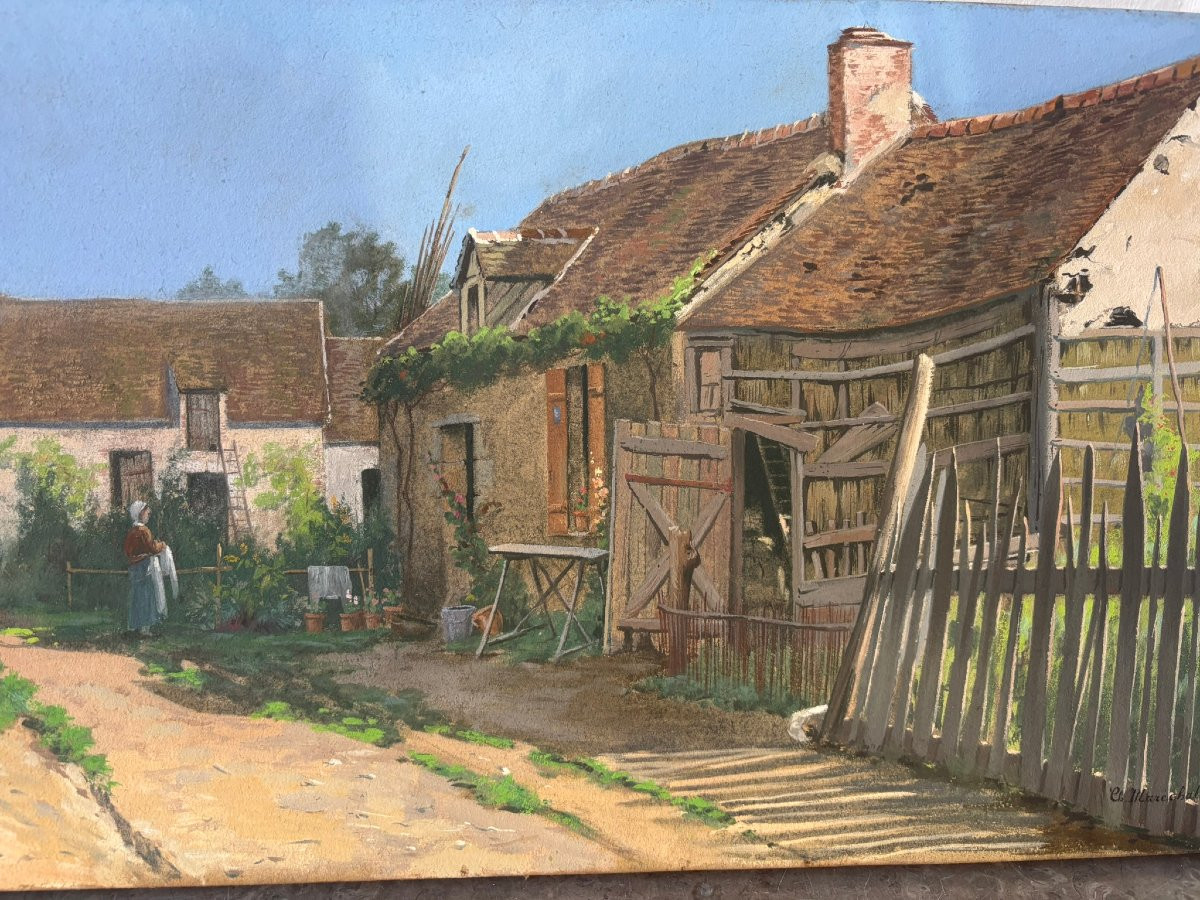 Pastel signé Maréchal de 1890-photo-3