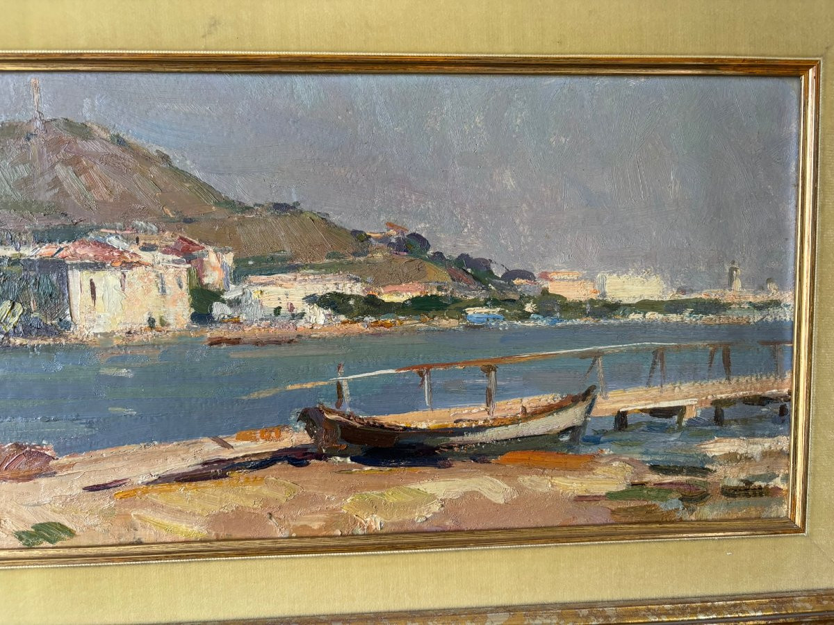 Paysage russe de bord de mer signé Komissarov-photo-4