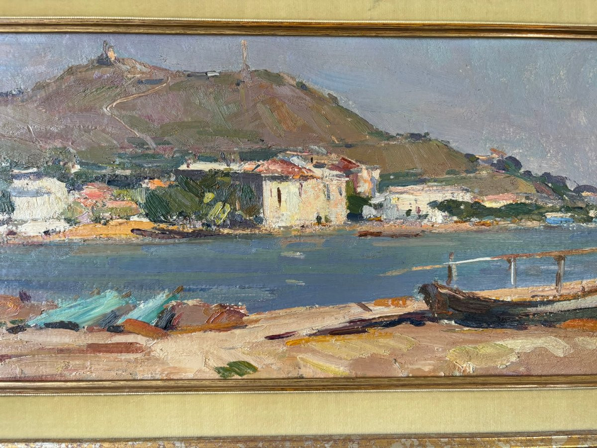 Paysage russe de bord de mer signé Komissarov-photo-5