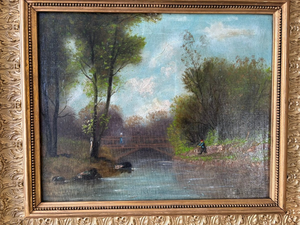 Paysage signé Camille Bernier (1823-1923)-photo-3