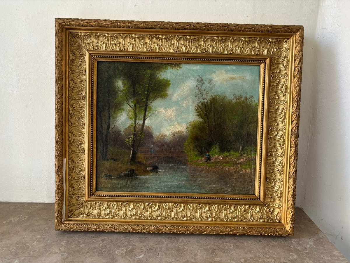 Paysage signé Camille Bernier (1823-1923)