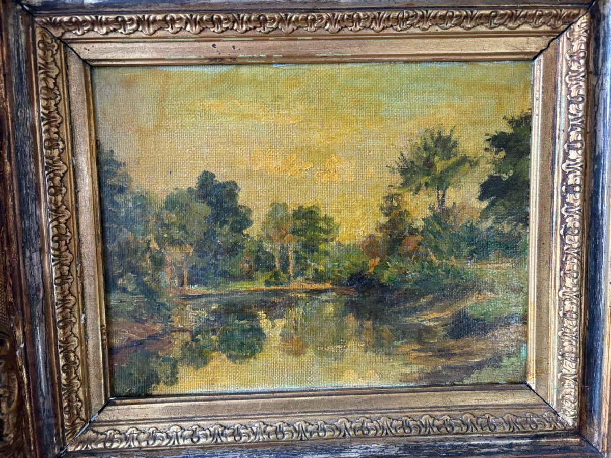 Paysage école francaise XIXè siècle-photo-2