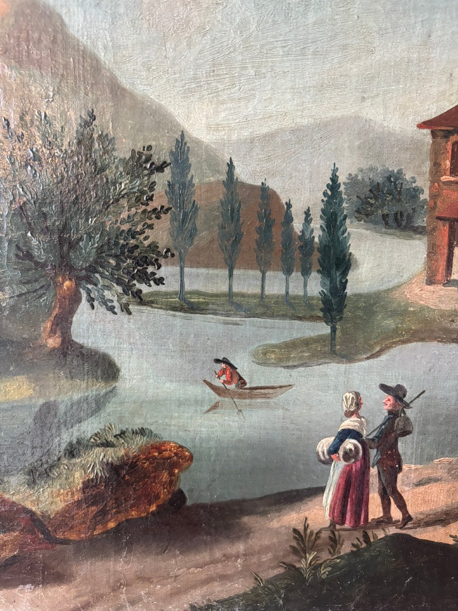 Paysage école francaise XIXè siècle-photo-3