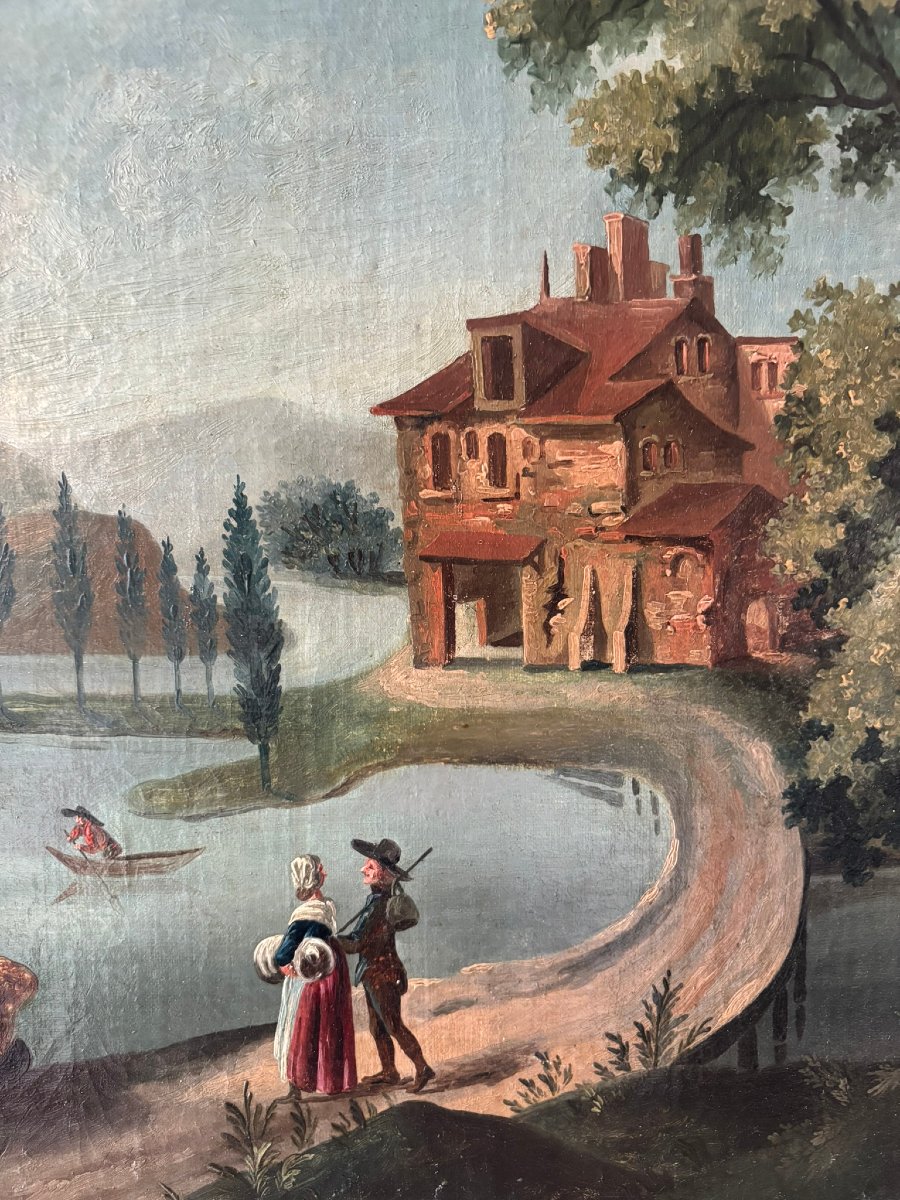 Paysage école francaise XIXè siècle-photo-4