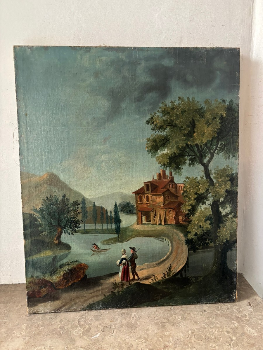 Paysage école francaise XIXè siècle