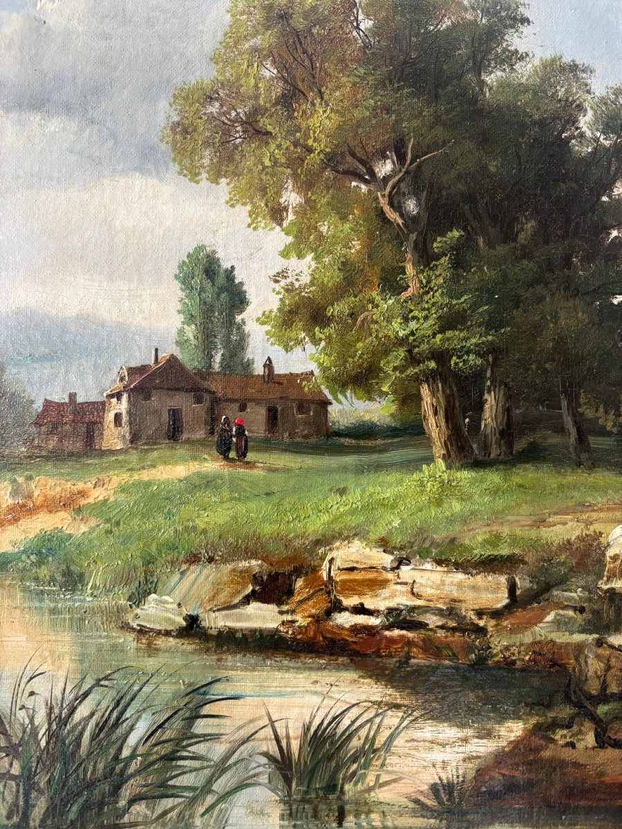 Paysage école française XIX/XXe siècle-photo-4