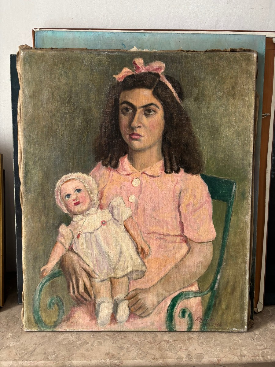 Portrait Of A Young Girl, Signed 1944