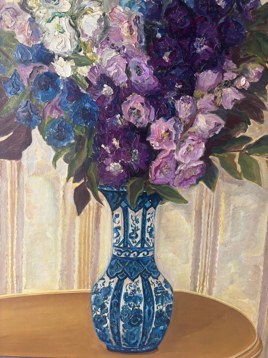 Bouquet Of Flowers Signed Ghelfi-photo-4