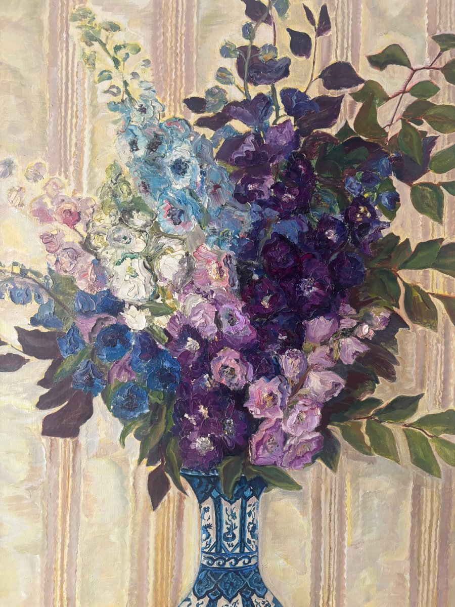 Bouquet Of Flowers Signed Ghelfi-photo-2