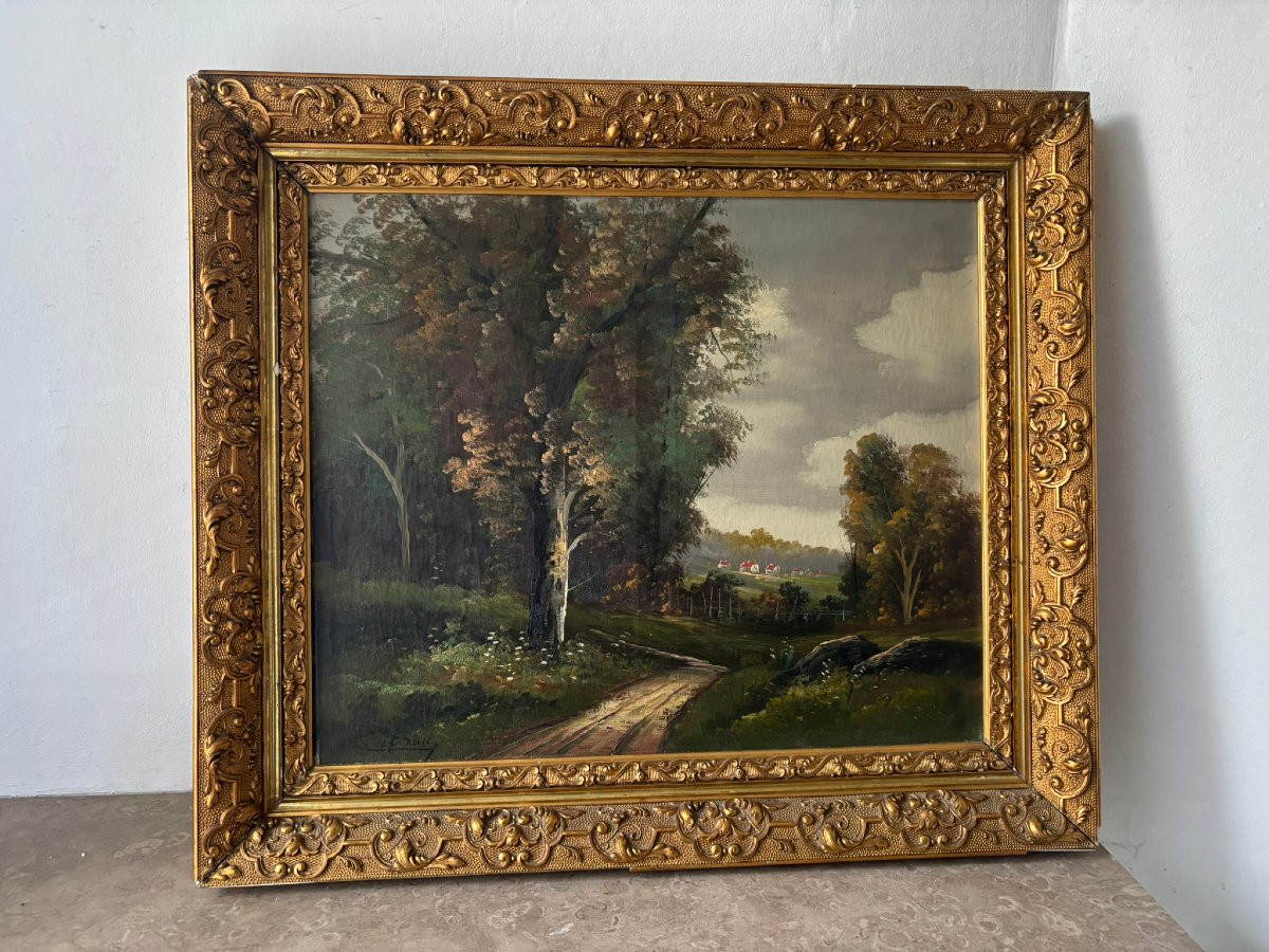 Paysage signé XIX/XXème siècle-photo-2