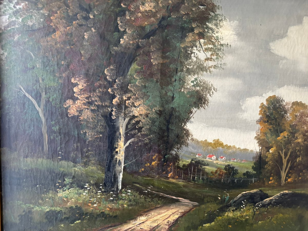 Paysage signé XIX/XXème siècle-photo-3