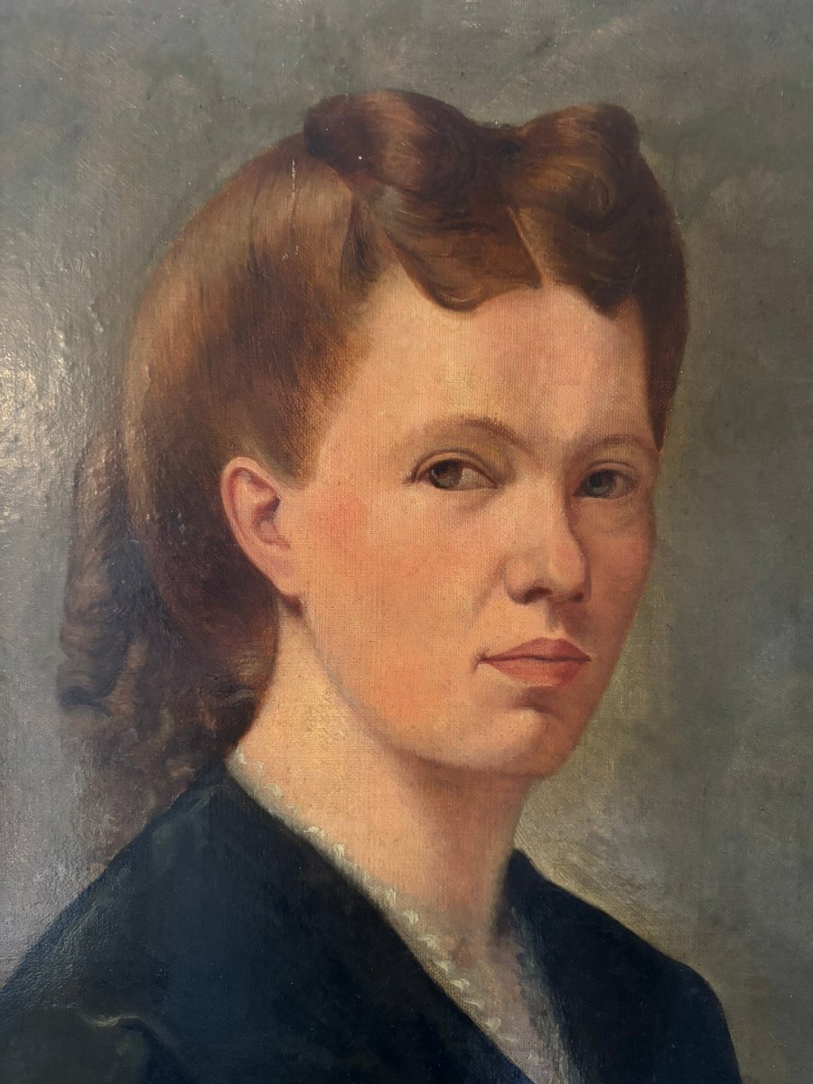 Portrait de femme école XXème siècle-photo-3