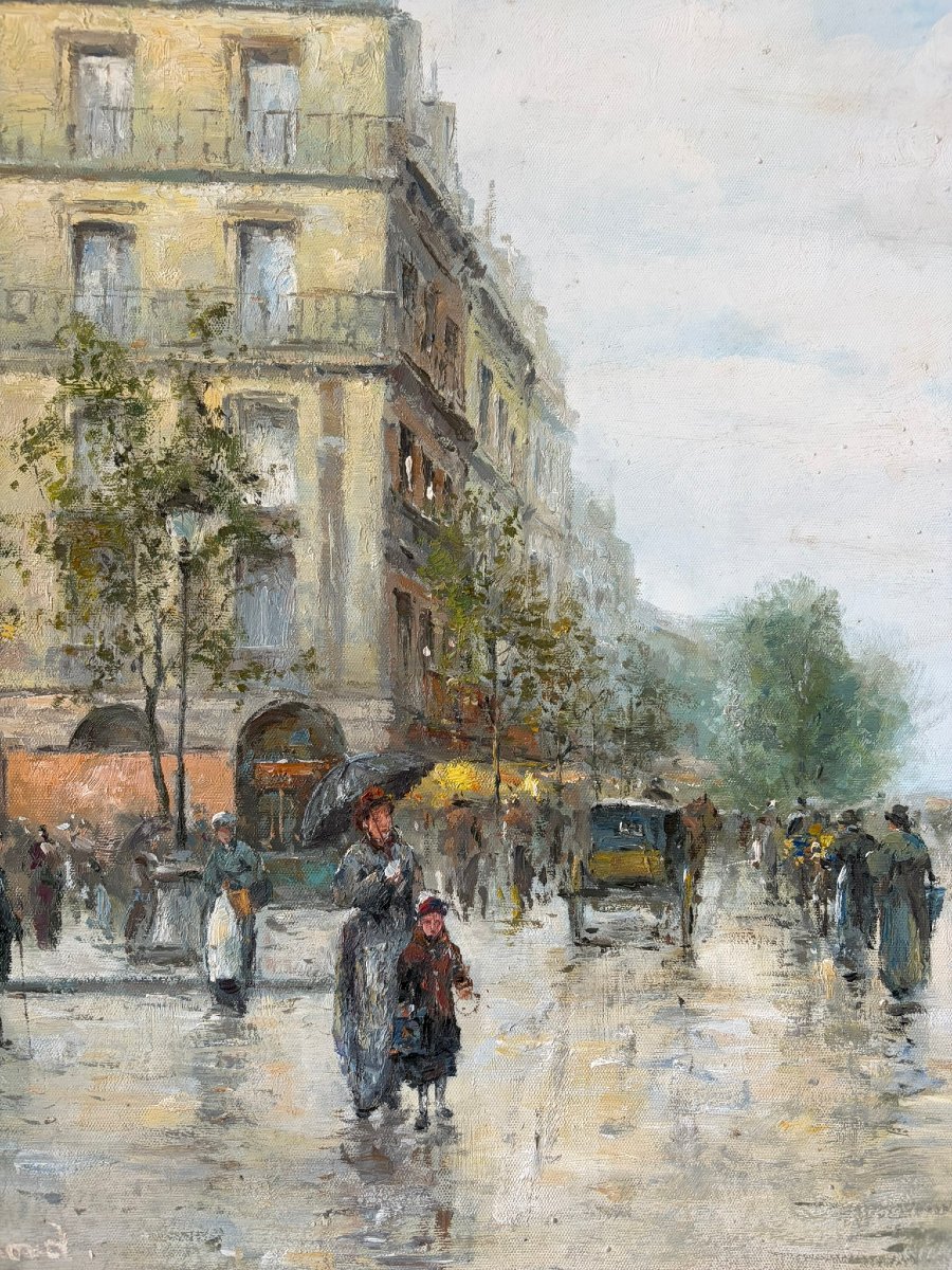 The Banks Of The Seine, Signed A. Richmond-photo-6