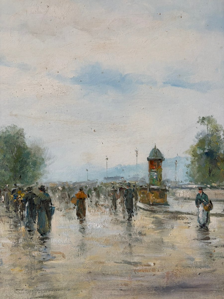 The Banks Of The Seine, Signed A. Richmond-photo-7