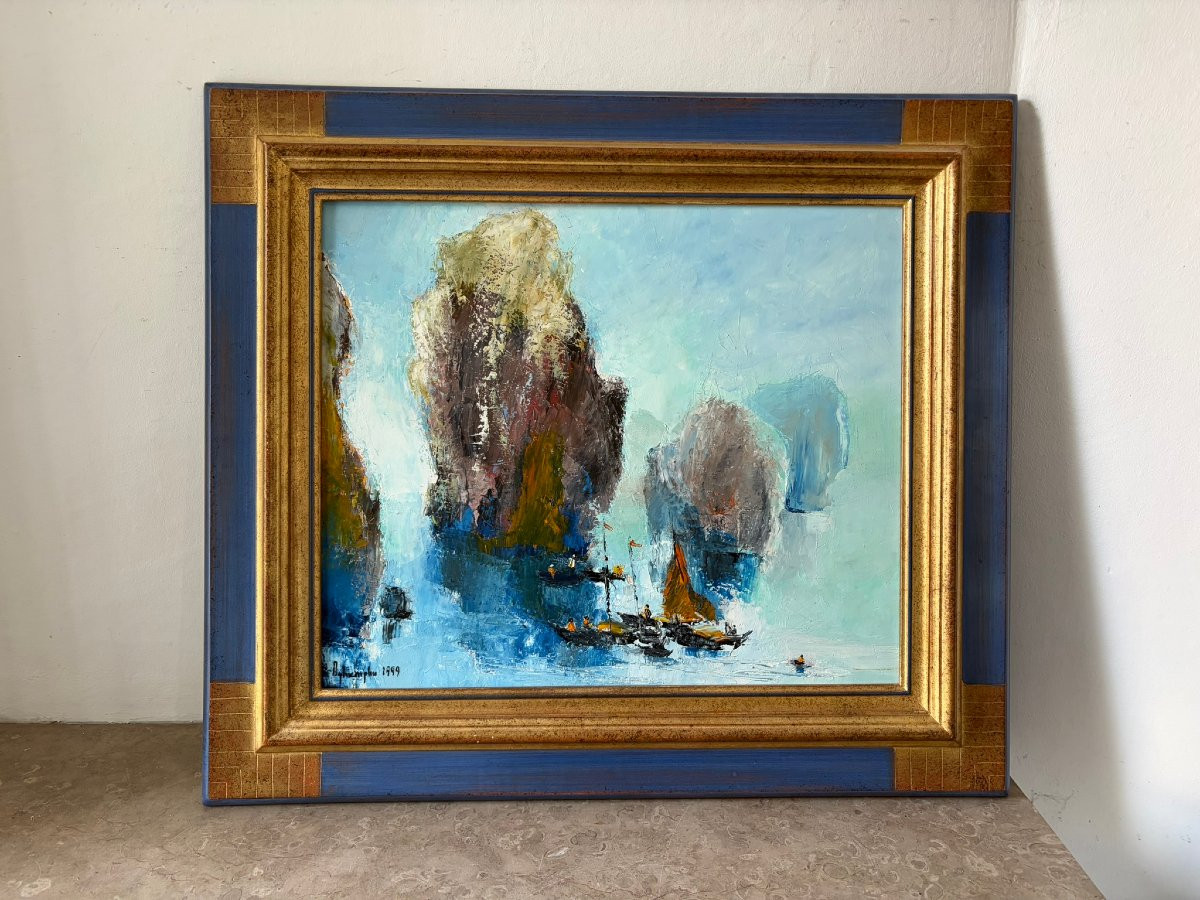 Vietnamese Landscape Signed 1999-photo-1