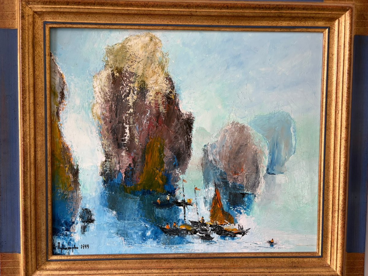 Vietnamese Landscape Signed 1999-photo-2