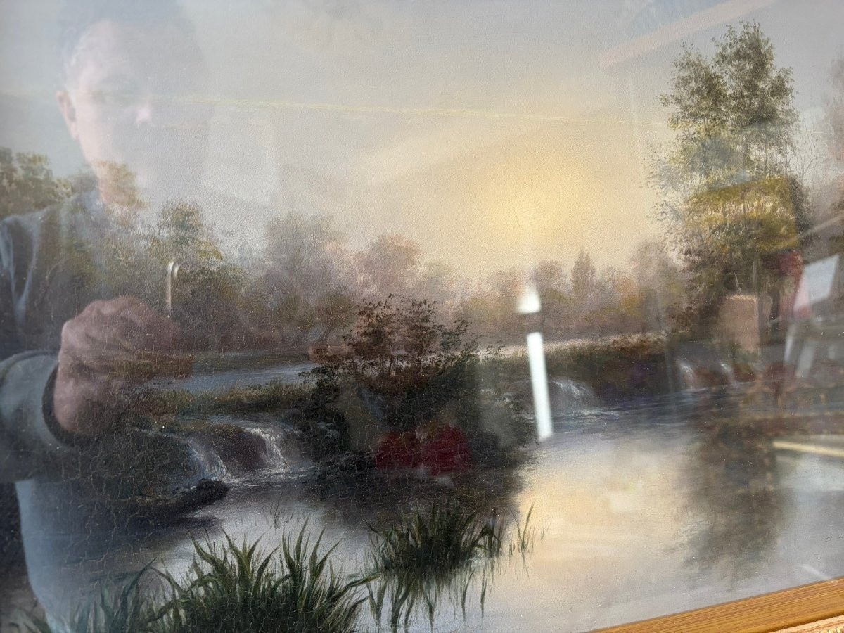 Landscape Signed Cécile Jubert (1885)-photo-2