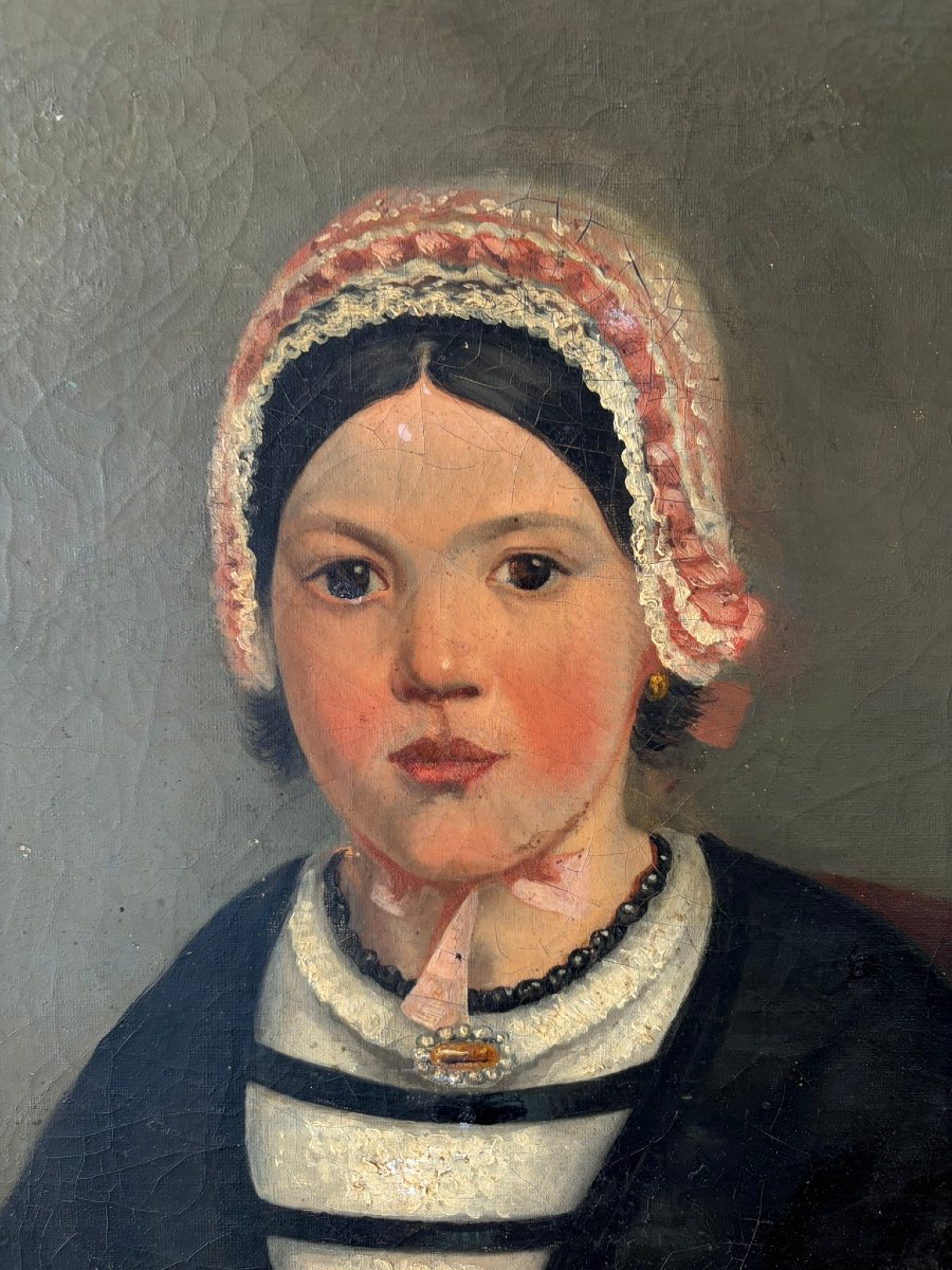 Portrait de jeune fille daté 1852-photo-2
