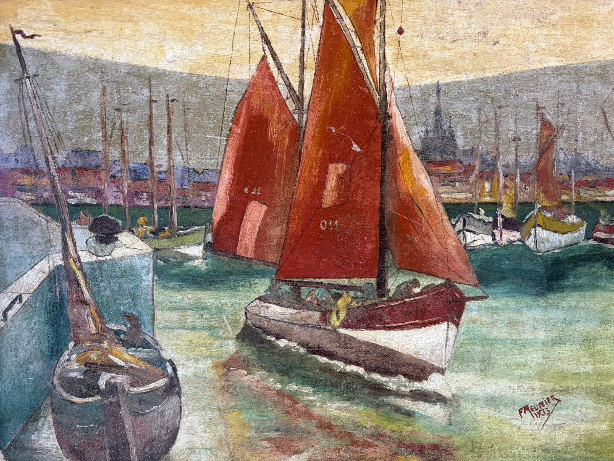 Paysage Breton signé Meunier de 1933-photo-3