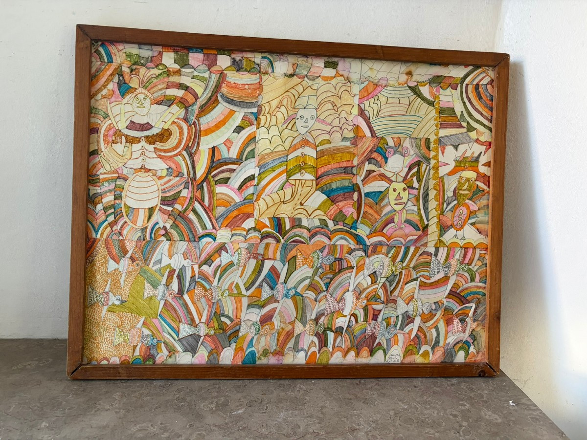 Art Brut signé Marguerite 