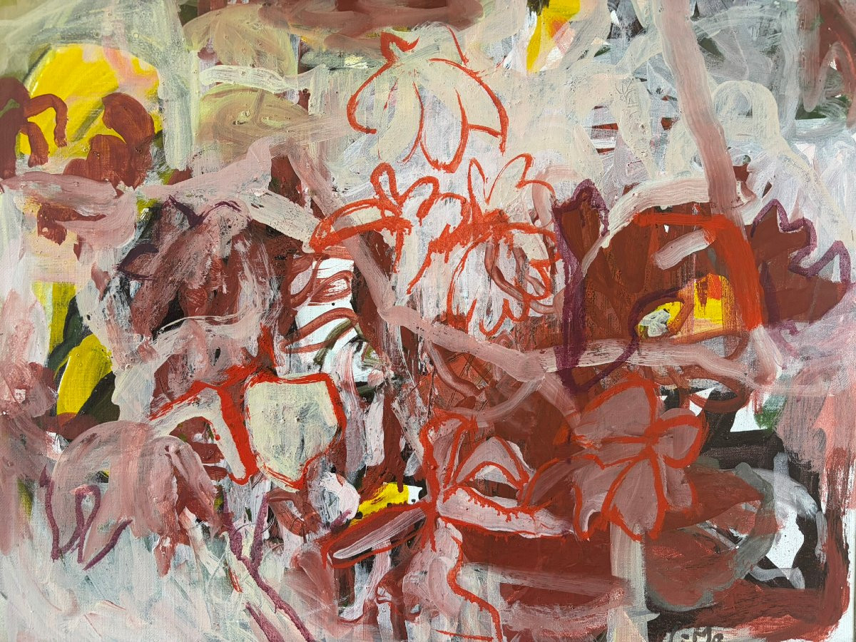 Abstract Chinese Composition Signed Mali (1957)-photo-2