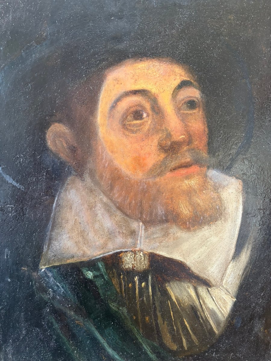 Portrait ancien école Hollandaise-photo-3