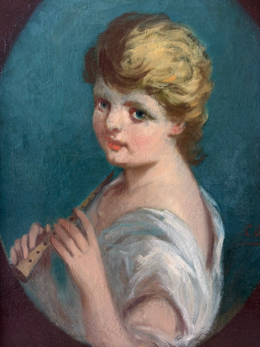 Portrait Of A Flute Player 19th Century-photo-4