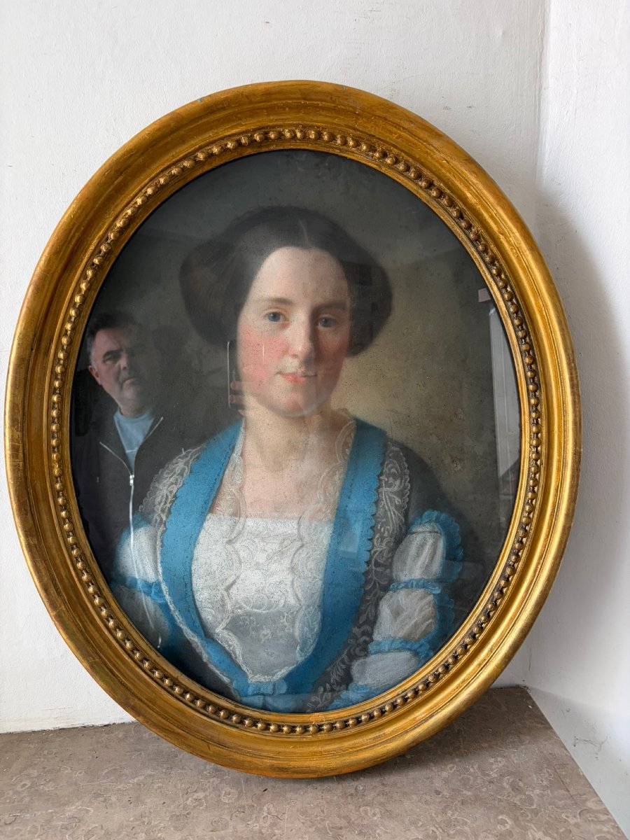 Portrait de jeune femme XVIII/XIXème siècle-photo-2