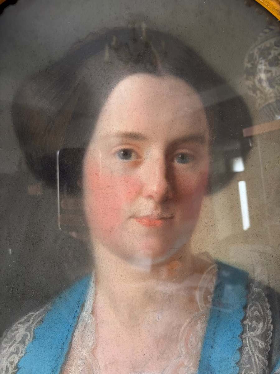 Portrait de jeune femme XVIII/XIXème siècle-photo-3