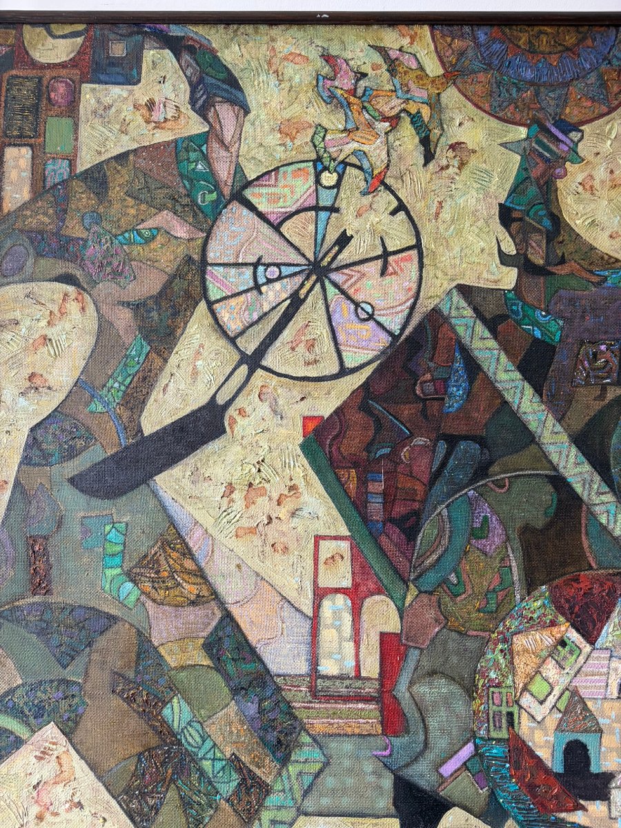 Tableau abstrait Russe signé Youssoupov de 1995-photo-2