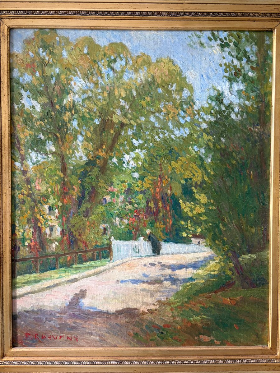 Promenade au parc signée Rasumny (1869-1940)-photo-2