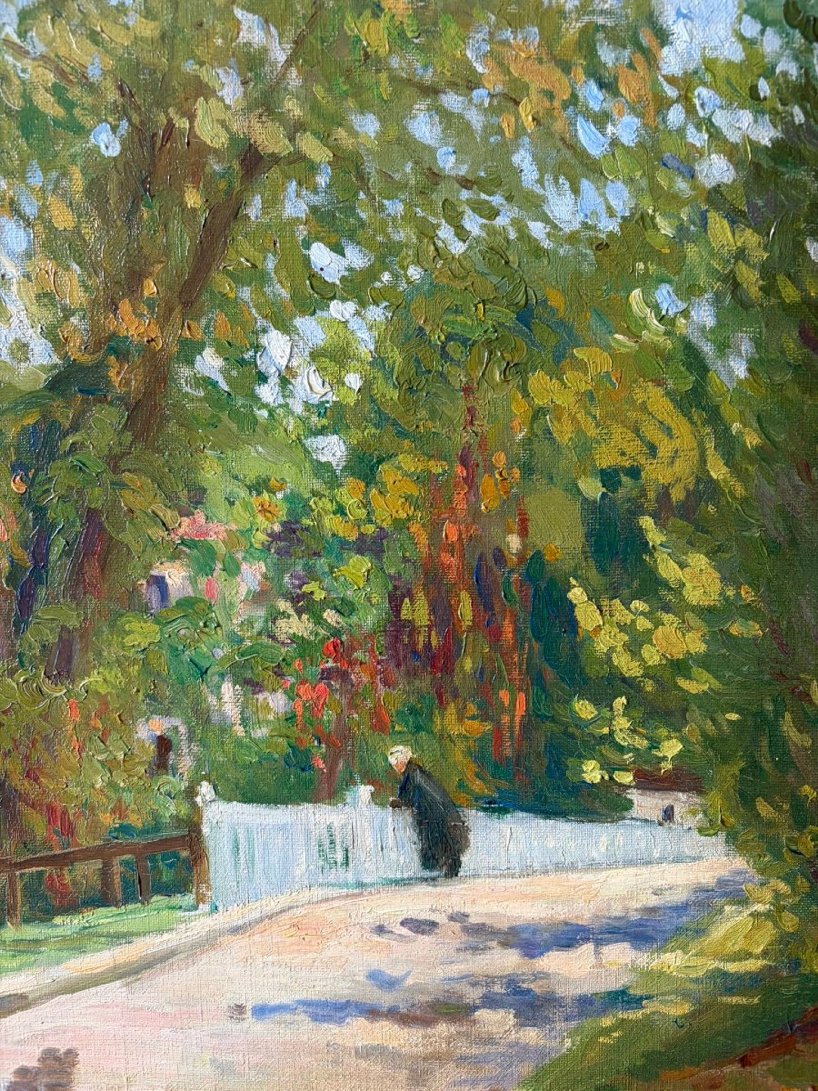 Promenade au parc signée Rasumny (1869-1940)-photo-3