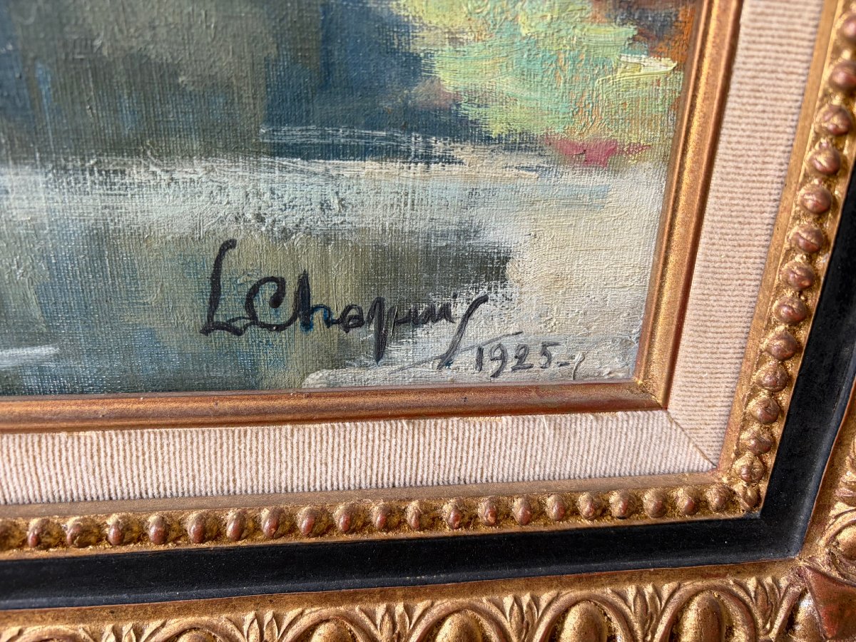 Fisherman On The River Signed Chapuis From 1925-photo-4